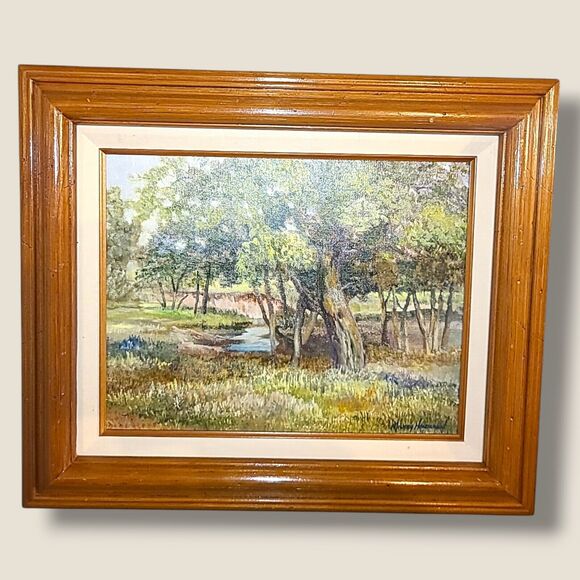 Original Oil Painting On Canvas Landscape Framed Texas Artist Mickey Henderson‎ - Picture 2 of 12